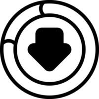 Software Update Modern Semi Solid Black Icon vector