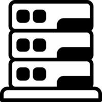 Data Center Modern Semi Solid Black Icon vector
