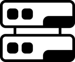 Server Modern Semi Solid Black Icon vector