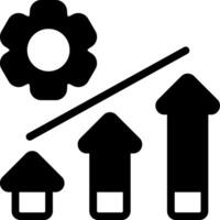 Workplace EfficiencyModern Semi Solid Black Icon vector