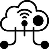 IoT Modern Semi Solid Black Icon vector