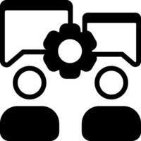 Negotiation SkillsModern Semi Solid Black Icon vector