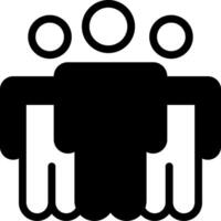 Diversity and InclusionModern Semi Solid Black Icon vector