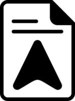 File Sharing Modern Semi Solid Black Icon vector