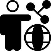 Business NetworkingModern Semi Solid Black Icon vector
