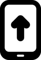 Upload Solid Black Icon Design vector