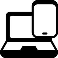 Tech Gadgets Modern Semi Solid Black Icon vector