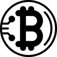 Cryptocurrency Modern Semi Solid Black Icon vector