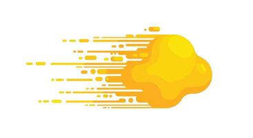 A yellow liquid is flowing out of a cloud vector