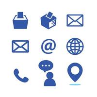 Suggestion Box, Mail and Web Contact logo icon design set vector