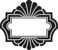 Luxury Modern Frame Outline in Elegant Silhouette Style vector