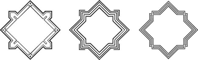 Geometric modern frame set vector