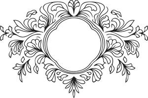 Unique decorative frame silhouette vector