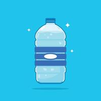 5 liter plastic water gallon with a curve, healthy blue drinking water packed in a bottle, can be recycled and easy to store liquids. vector