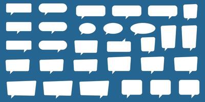 Blank empty white speech bubbles. vector