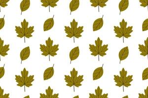 Mini autumn leaves seamless pattern with colorful small foliage. Great for wrapping paper, packaging and seasonal backgrounds vector