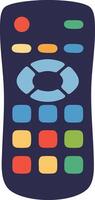 Remote Control Device with Multicolored Buttons Illustration for Electronic Gadgets and Home Entertainment Systems vector