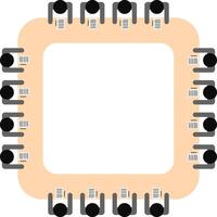 Top View of Conference Table with Participants Sitting Around Illustration vector