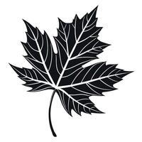 A black and white maple leaf on a white background vector