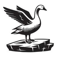 Unique Goose Silhouette for Sublimation Art vector