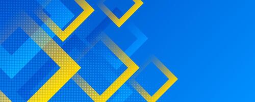 Yellow blue abstract background overlap layer on bright space with rhombus lines effect decoration. Modern graphic design element geometric style concept for web banner, flyer, card, or brochure cover vector