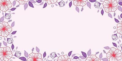 lush botanical floral wall with abstract blooming flower design.decorative background for wedding invitation and greeting frame vector