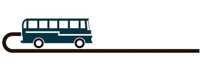 Symbol of a passenger bus. vector