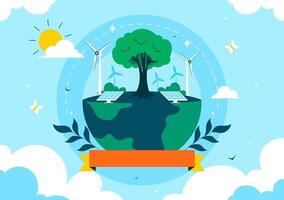 Illustration of World Ozone Day to Educate People About the Importance of the Ozone Layer and Clean Environment vector