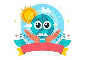 World Ozone Day Flat Design Emphasizing the Importance of Atmospheric Preservation vector
