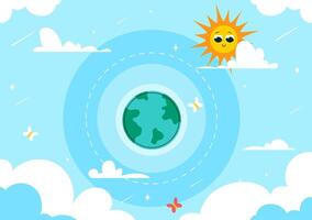 Art for World Ozone Day Highlighting Earth's Atmosphere and the Need to Protect It vector