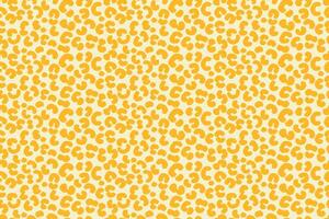 Seamless leopard print pattern with bold yellow spots on a light background. Trendy animal skin design for fashion, textiles, packaging, modern digital projects. vector