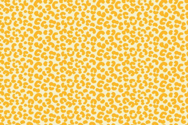 Seamless leopard print pattern with bold yellow spots on a light background. Trendy animal skin design for fashion, textiles, packaging, modern digital projects.