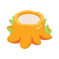 Here is a 2d icon representing wood trunk vector