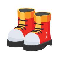 A 2d style icon showing long stylish boots vector