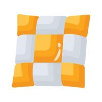 A soft 2d style icon of plush cushion, easy to edit vector