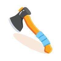 A 2d icon showing sharp axe with handle vector