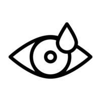 Eye Drop Icon . Outline Eye Drop Sign. Isolated Contour Symbol Illustration vector