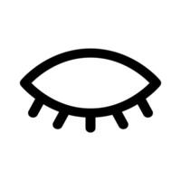 Eye icon. Black illustration isolated on white background for graphic and web design. vector