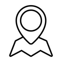 pin pointer location on white background illustration line and fill style icon vector