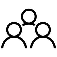 Teamwork icon. Flat black symbol. Pictogram is isolated on a white background. Designed for web and software interfaces. vector