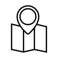 pin location guide line style icon illustration design, designed for web and app vector