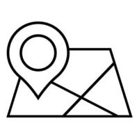 Location icon. Outline location icon for web design isolated on white background vector