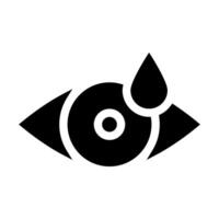 Eye Drop Icon . Black Illustration Isolated On White Background. vector