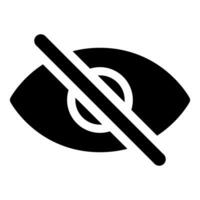 Eye forbidden icon. Simple illustration of eye forbidden icon for web vector