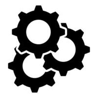 Gear wheels icon. Outline gear wheels icon for web design isolated on white background vector