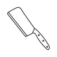 Meat cleaver icon. Outline illustration of meat cleaver icon for web and app. vector