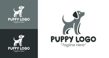 Creative and Unique Puppy Logo Design for Business Branding and Identity vector