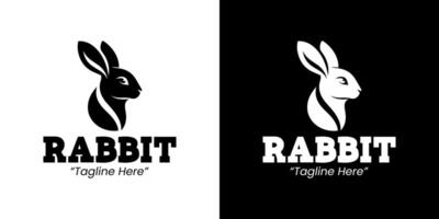Sleek and Modern Rabbit Logo with Strong Character Design vector