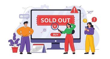 Understanding Causes of Being Sold Out and Ways to Overcome Inventory Difficulties vector
