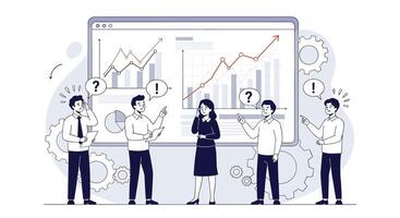 The Importance of Team Communication and Collaboration for Analyzing Data to Improve Performance vector